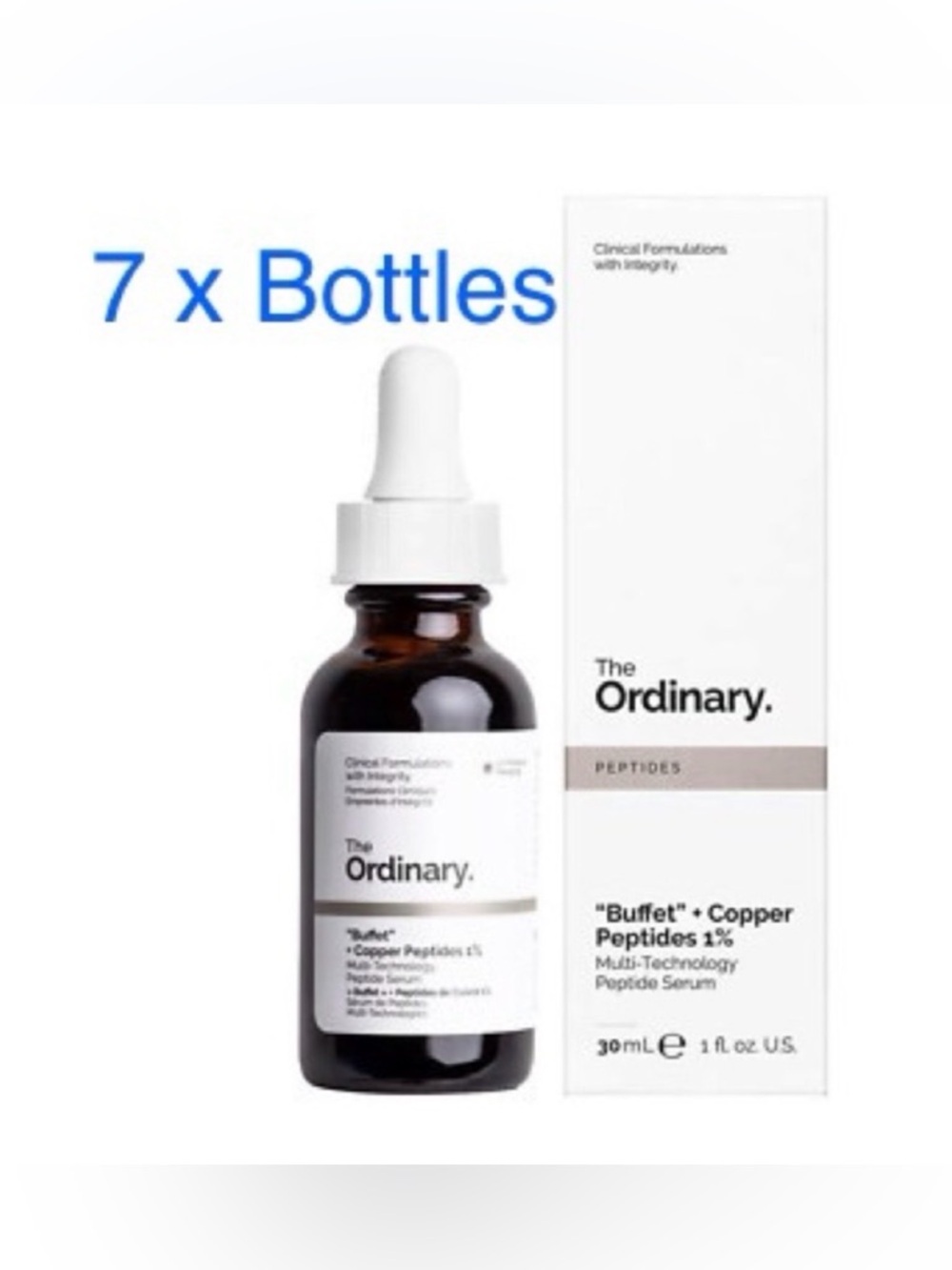 ‼️SALE‼️ NEW - 7 x THE ORDINARY BUFFET COPPER FACE SKINCARE SET OF 7 - SEALED